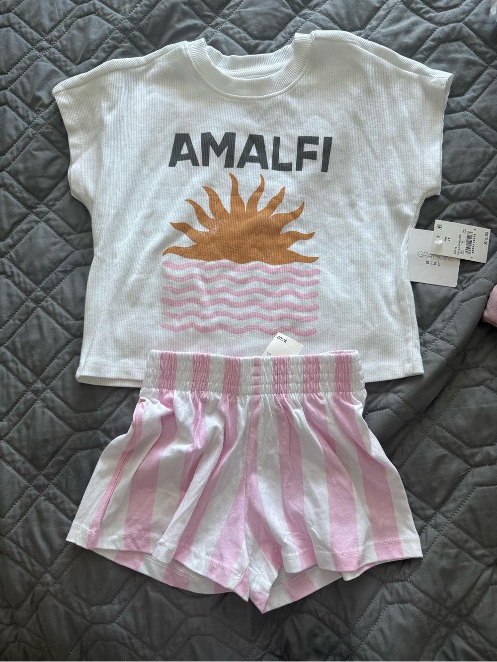 NWT Grayson Mini Girls Amalfi Coast Set, Size 4T